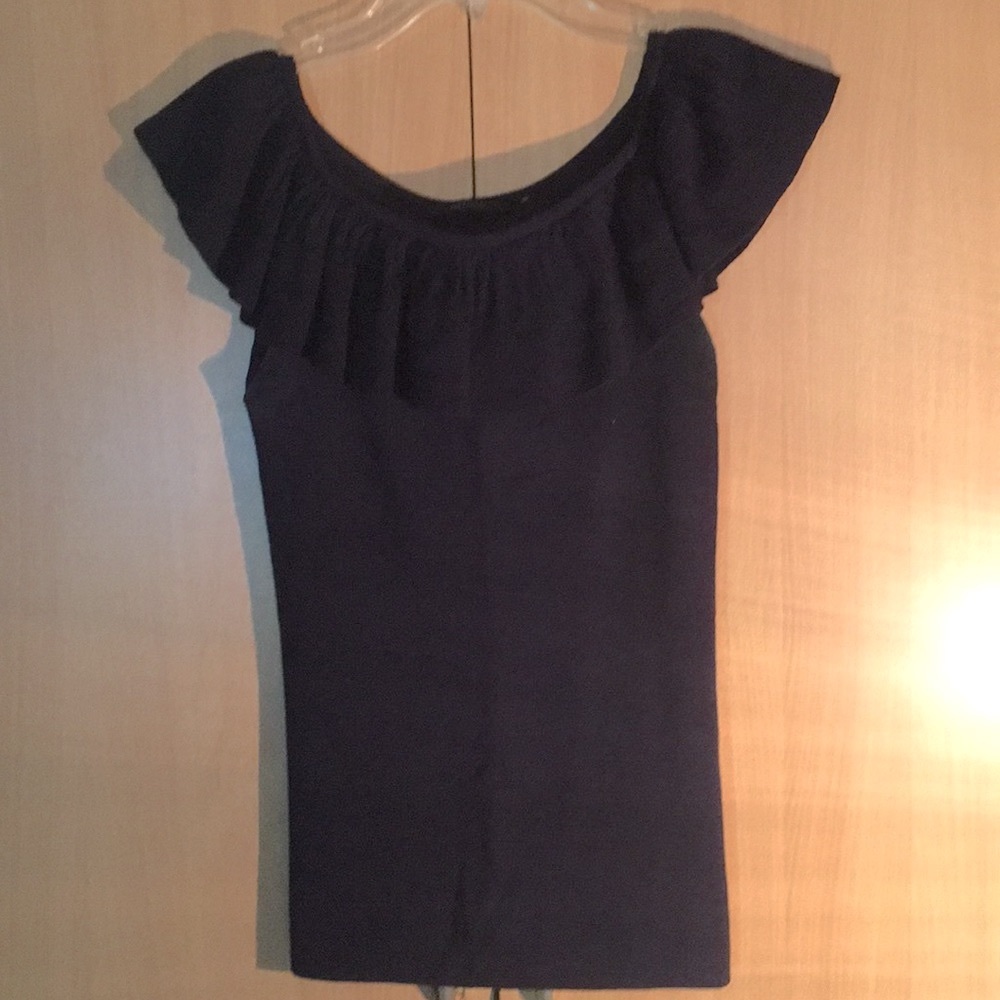 Purple Wool Ruffle Top Sweater - Picture 4 of 5